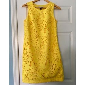 Banana Republic Lace Shift Dress Yellow, Size 6